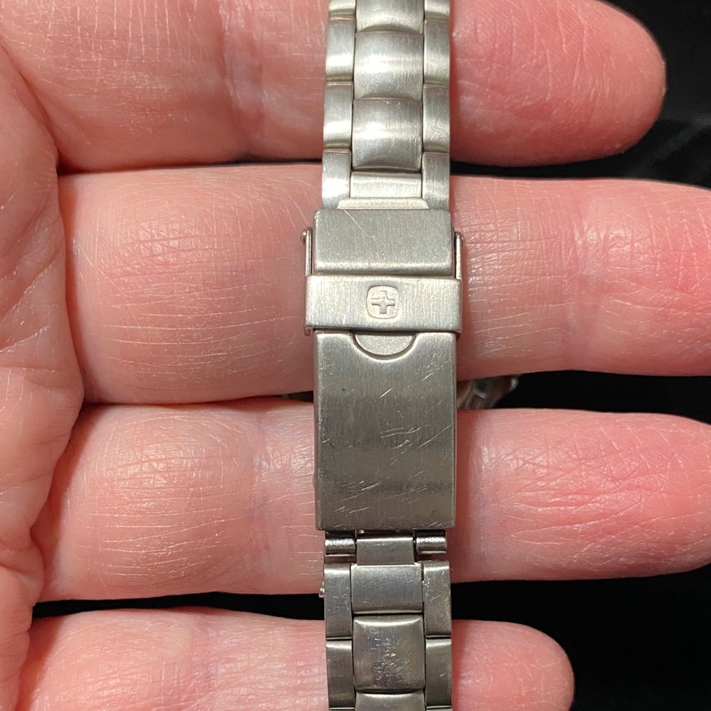 Silver vintage Swiss Military Stainless Steel Watch - Picture 2 of 12